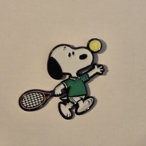 Snoopy Playing Tennis Pin